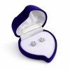 50051c dárková krabička modrá sametová srdce růže šperky BEALIO