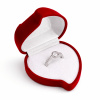 50052b dárková krabička červená sametová srdce růže šperky BEALIO