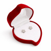 50052c dárková krabička červená sametová srdce růže šperky BEALIO