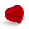 50052 dárková krabička červená sametová srdce růže šperky BEALIO