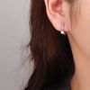 14096 Stříbrné náušnice KROUŽKY červené 13 mm  Ag 925/1000
