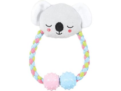 MEDVÍDEK Puppy přetahovadlo šedé pískací 14 cm