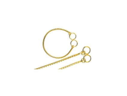 Obojek předváděcí LUXURY řetízkový zlatý 5mm/60cm