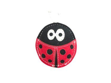 Beruška mini hračka z kůže 6,5 x 7 cm