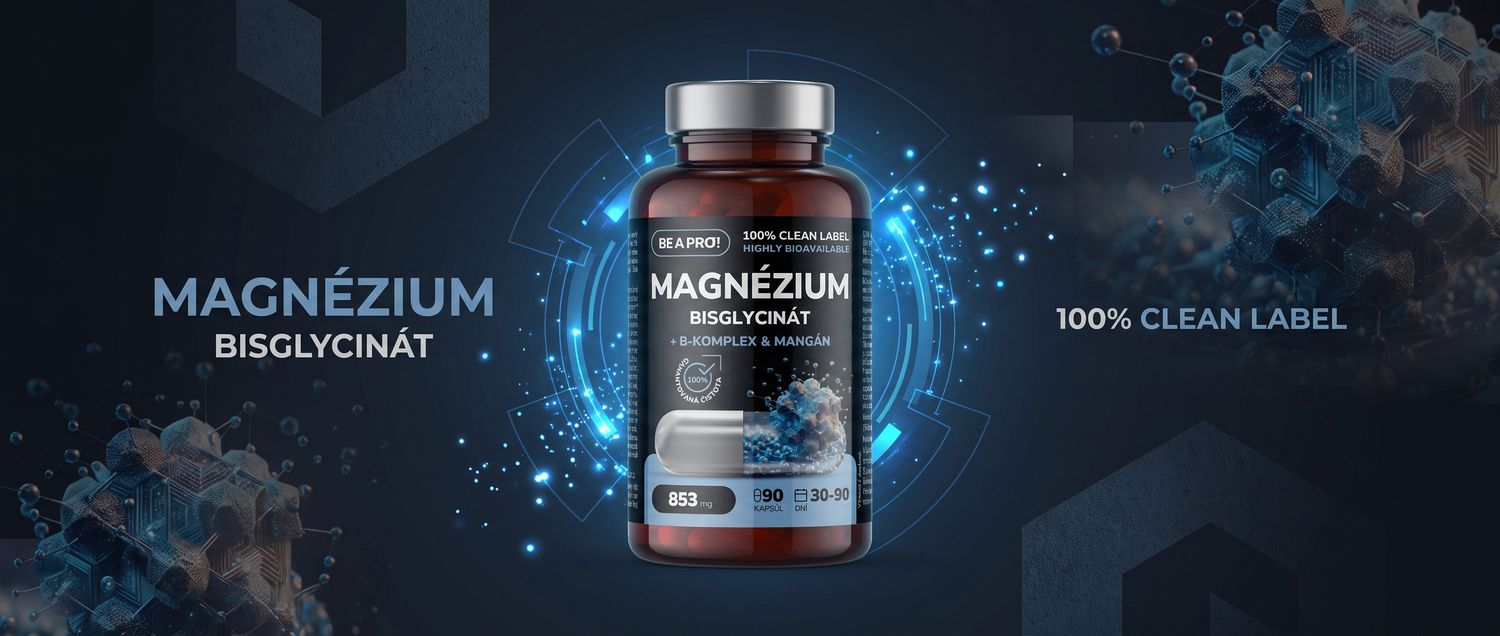 Magnézium Bisglycinát + B-komplex a mangán — 100 % clean label