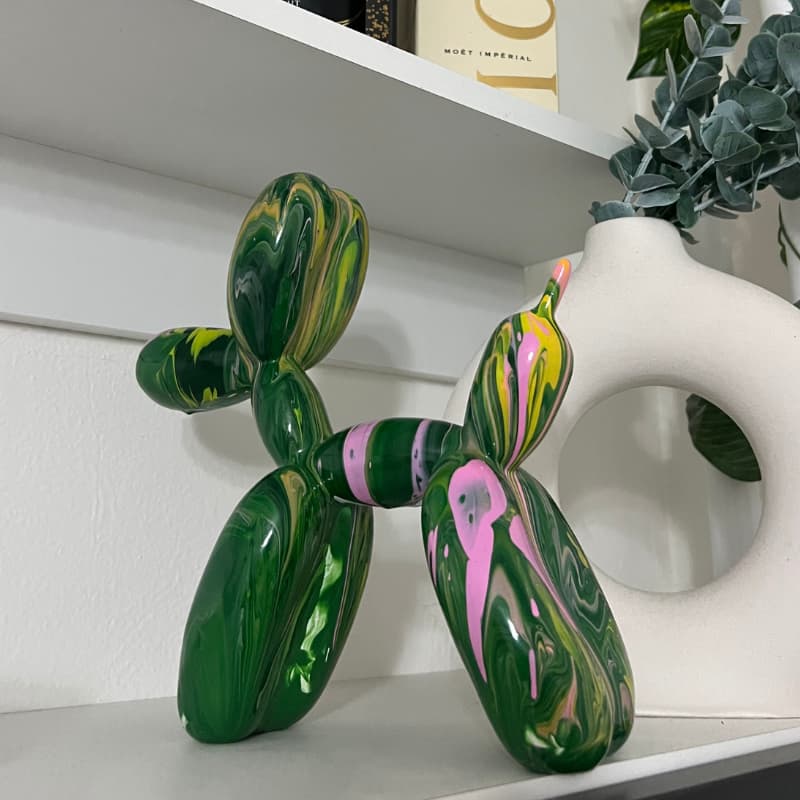 BEARBOX balloon dog zelena ruzova - kreativny set