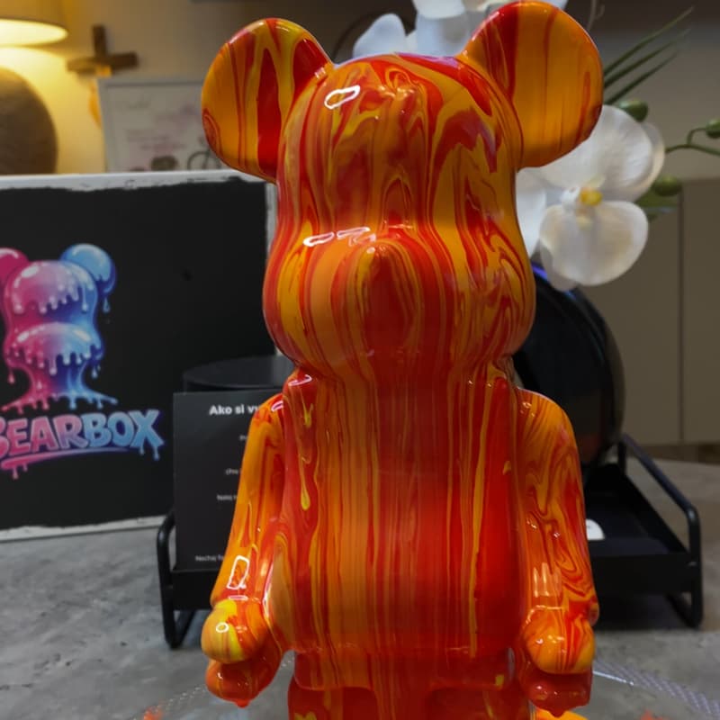 BEARBOX bear brick orange yellow red - vyrazna figurka