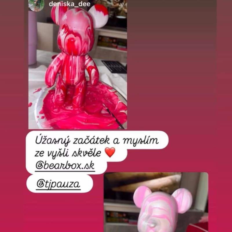 BEARBOX cervena ruzova - vlastna kombinacia farieb
