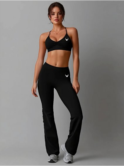 Women's Flared Leggings FLAYED - Black