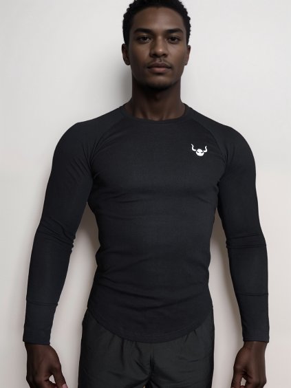 Tričko s dlhým rukávom BEASTHY - Black