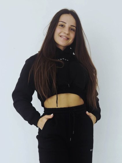 Crop hoodie AYLA - Black