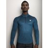 Tričko s 1/4 zipsom BEASTHY - Turquoise