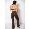 Women's Flared Leggings FLAYED - Brown