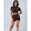 Ribbed Crop Top RIBEE - Brown