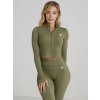 Dámsky top na zips SOFT - Army Green