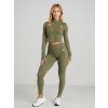 Dámsky top na zips SOFT - Army Green