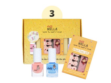 Miss Nella - Sada detských lakov na nechty s manikúrou - SADA Summer 3