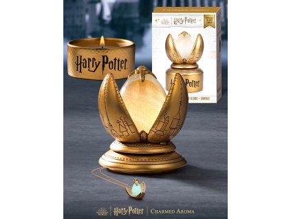 Sviečka so šperkom - Harry Potter / Svietiace zlaté vajce - náhrdelník