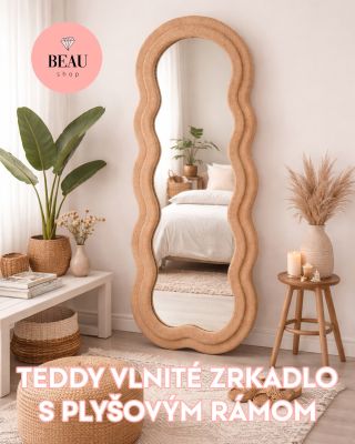 Hľadáte kúsok, ktorý okamžite zmení atmosféru miestnosti? ✨ Vlnité nástenné alebo samostatne stojace zrkadlo je presne ten...
