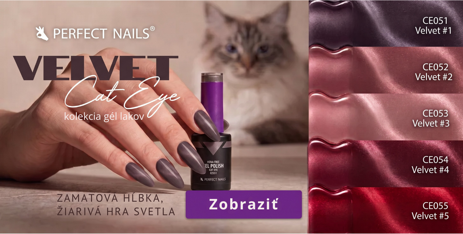 Perfect Nails Velvet Cat Eye kolekcia gél lakov