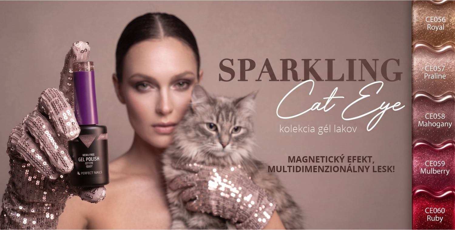 Perfect Nails Sparkling Cat Eye kolekcia gél lakov