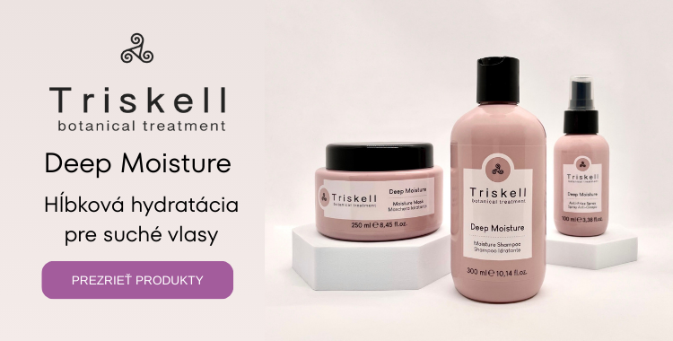 Triskell produktový rad Deep Moisture pre hĺbkovú hydratáciu suchých vlasov