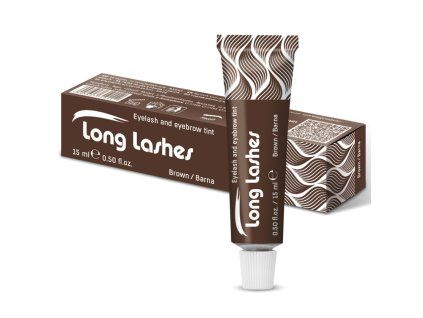 Long Lashes farba na obočie a mihalnice – Hnedá, 15 ml