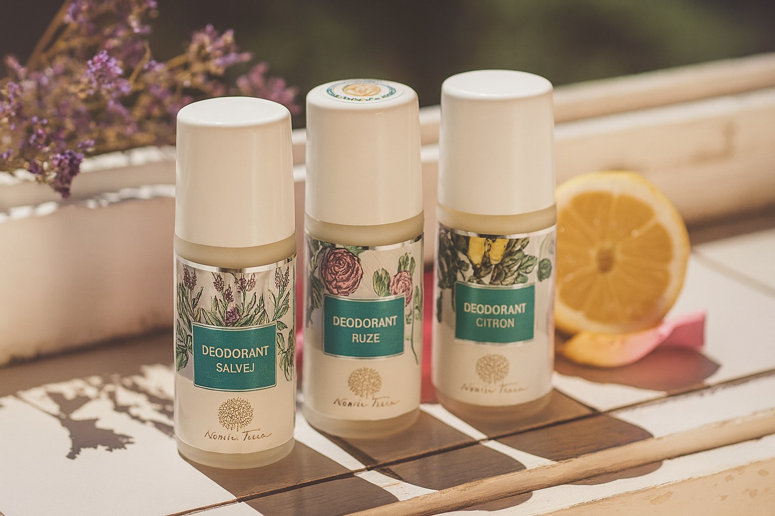 Nové přírodní deodoranty Nobilis Tilia: Růže, Šalvěj, Citron a pro muže