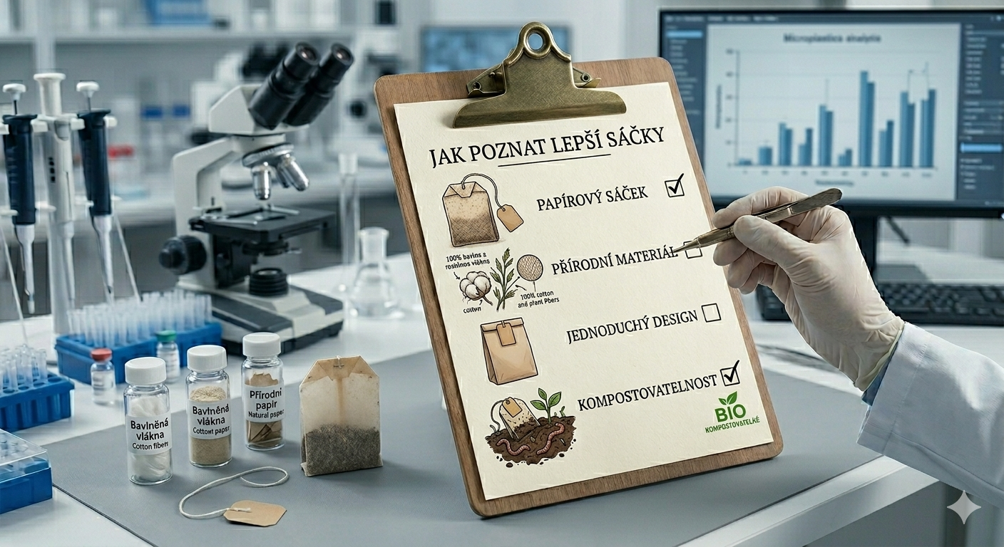 Jak poznat kvalitní čajové sáčky bez plastu – papír, přírodní materiály a kompostovatelnost