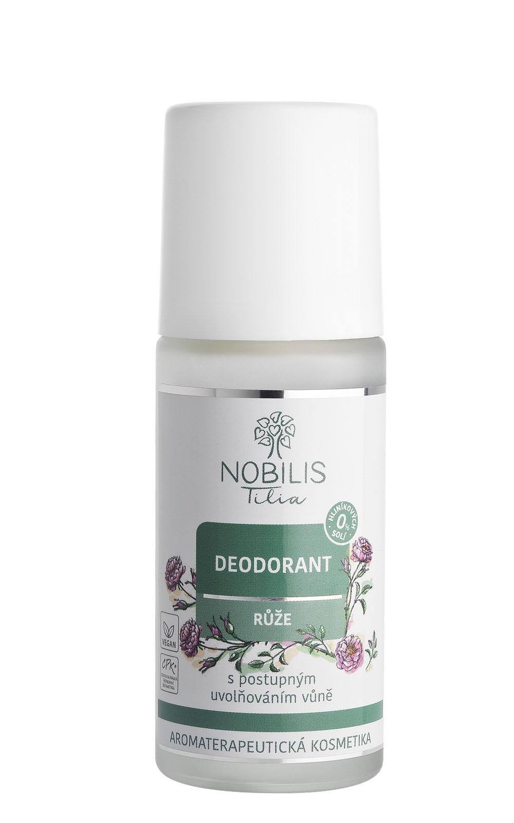 Přírodní deodorant Nobilis Tilia Růže 50 ml – květinová péče pro citlivou pokožku.