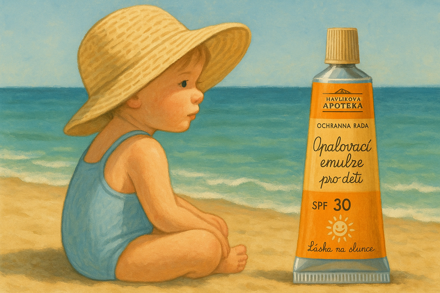 Dětská přírodní opalovací emulze SPF 30 od Havlíkovy Apotéky