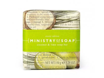 MINISTRY OF SOAP tuhé mýdlo Kokos a Limetka, 150g