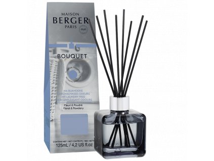 Maison Berger – Vonný difuzér Cube Anti Odours - My Laundry s vůní Floral & Powdery, 125ml