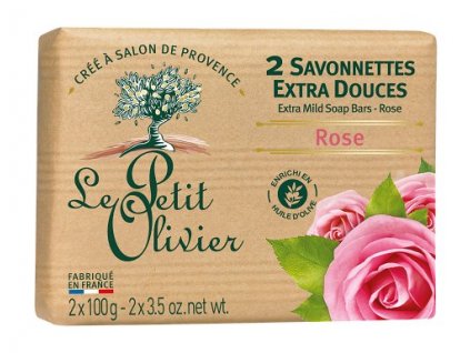 LE PETIT OLIVIER extra jemné mýdlo Růže, 100g