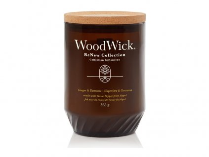 WOODWICK ReNew vonná svíčka ve skle Ginger & Turmeric, velká