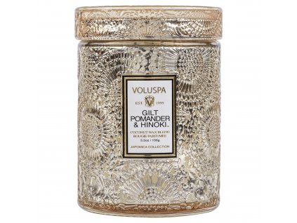 Voluspa – Vonná svíčka ve skle Gilt Pomander & Hinoki, Malá