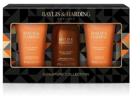Baylis & Harding – Malá pánská dárková sada péče o tělo Černý Pepř a Ženšen, 3ks