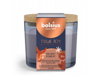 Svicka ve skle Bolsius True Joy Secret Forest