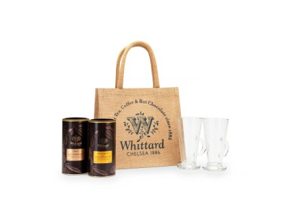 Whittard – Dárková sada horkých čokolád v jutové tašce Whittard