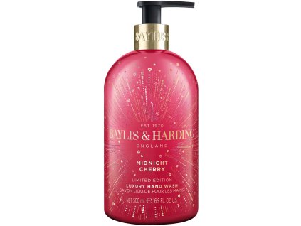 Tekuté mýdlo Baylis & Harding Midnight Cherry 500 ml – luxusní vánoční balení
