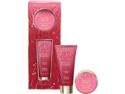 Dárková sada Baylis & Harding Midnight Cherry Duo – sprchový gel a tělové máslo