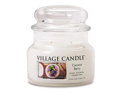 Village Candle Coconut Berry vonná svíčka ve skle, malá