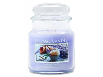 Village Candle Lavender Vanilla střední svíčka ve skle