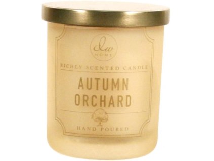 DW Home – Vonná svíčka ve skle Autumn Orchard, se zlatým víčkem v hřejivém podzimním stylu