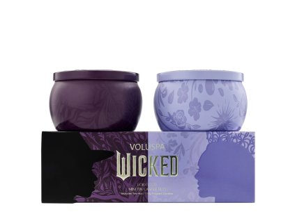 Dárková sada dvou mini svíček Voluspa Wicked For Good na dárkové krabičce