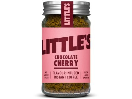 Little’s instantní káva Třešně v čokoládě na bílém pozadí