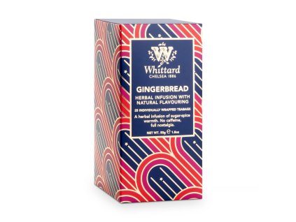 Krabička bylinkového čaje Whittard Gingerbread, 25 sáčků.