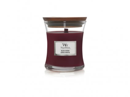 WOODWICK vonná svíčka ve skle Black Cherry, malá