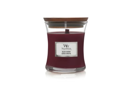 WOODWICK vonná svíčka ve skle Black Cherry, střední