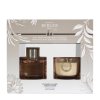 Maison Berger – Dárková sada DUO vonný difuzér a svíčka Holly s vůní Amber Powder, Nude